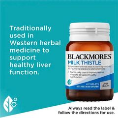 Viên Uống Giải Độc Gan Blackmores Liver Health Milk Thistle 42 Viên - Hỗ Trợ Chức Năng Gan Từ Thiên Nhiên, Giải Độc Hiệu Quả