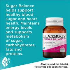 Viên Uống Hỗ Trợ Đường Huyết Sugar Balance Blackmores 90 Viên - Hỗ Trợ Kiểm Soát Tiểu Đường, Duy Trì Mức Đường Huyết Ổn Định