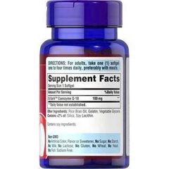 Viên uống Puritan's Pride CoQ10 100mg - Hỗ trợ sức khỏe tim mạch, tăng cường năng lượng, tuyệt vời cho người cao tuổi và ai cần cải thiện sức khỏe.