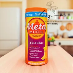 Bột sung chất xơ Meta Mucil vị cam real sugar 754g - Hỗ trợ tiêu hóa, gián tắc nghẽn, giảm cân, bổ sung cho sức khỏe tim mạch