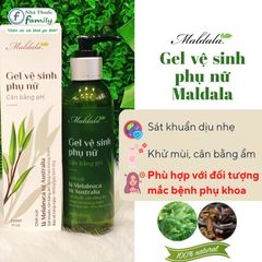 Gel Vệ Sinh Phụ Nữ Maldala 200ML - Cân Bằng pH, Ngừa Viêm Nhiễm, Chiết Xuất Tự Nhiên, An Toàn Sử Dụng Hàng Ngày