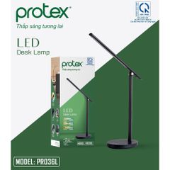 Đèn Bàn LED Protex PR036L Cao Cấp Chống Cận Thị - Đèn Đọc Sách Đa Chức Năng Có Cổng Sạc USB, Điều Chỉnh Ánh Sáng 3 Mức