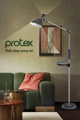 Đèn Bàn Sàn Đọc Sách Protex PRC034L - Đèn LED Thông Minh Cảm Ứng, 3 Mức Sáng, Sạc Điện Thoại Không Dây, Nhiệt Độ 3000K-6500K
