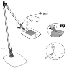 Đèn Bàn LED Chống Cận Protex PR041L - Đèn Tích Hợp Cảm Biến Vẫy Tay, 10W, Điều Khiển Dimming 3 Mức, Thiết Kế Hiện Đại