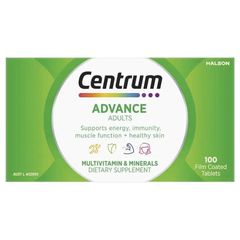 Viên uống Vitamin tổng hợp Centrum Advance 100 viên - Tăng cường sức đề kháng, năng lượng và sức khỏe toàn diện