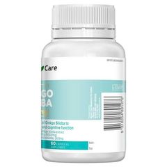 Viên Uống Bổ Não Healthy Care Ginkgo Biloba 6000mg - Tăng Cường Trí Nhớ và Khả Năng Tập Trung, 60 Viên Hỗ Trợ Sức Khỏe Não Bộ
