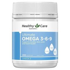 Viên uống bổ sung Omega 3-6-9 Healthy Care - 200 viên nang mềm hỗ trợ sức khỏe tim mạch và não bộ, nhập khẩu Úc