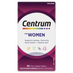 Viên Uống Vitamin Tổng Hợp Centrum For Women 90 Viên - Bổ Sung Dinh Dưỡng Cho Phụ Nữ, Tăng Cường Sức Khỏe Và Năng Lượng