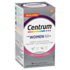 Viên uống Vitamin tổng hợp Centrum For Women 50+ - 90 viên hỗ trợ sức khỏe, trẻ hóa và tăng cường miễn dịch cho phụ nữ từ 50 tuổi trở lên