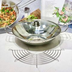 Chảo Sâu Lòng WMF Party Wok 36cm - Inox Cromargan Cao Cấp Dùng Bếp Từ, Gas, Điện - Thiết Kế Đa Năng, Bền Bỉ, Hàng Đức Chính Hãng