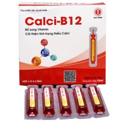 Siro Calci B12 Đại Uy - Bổ Sung Vitamin Nhóm B & Canxi Tăng Cường Sức Khỏe, Hộp 20 Ống x 10ml cho Trẻ Em & Người Lớn