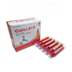Siro Calci B12 Đại Uy - Bổ Sung Vitamin Nhóm B & Canxi Tăng Cường Sức Khỏe, Hộp 20 Ống x 10ml cho Trẻ Em & Người Lớn