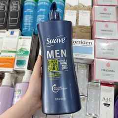 Dầu Gội Suave Men 3 in 1 828ml - Dầu Gội & Sữa Tắm Tiện Lợi Cho Nam Giới, Hương Nước Hoa Quyến Rũ, Cho Tóc Sạch & Khỏe