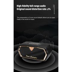 Loa Bluetooth Cao Cấp Tonino Lamborghini TL89 - Da Nappa, TWS, Âm Thanh 360 Độ, Logo Mạ Vàng 18K, Quà Tặng Sang Trọng