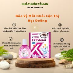 Nhỏ Mắt KYOTO EYESMAX 15ml - Giảm Khô Mắt & Chảy Nước Mắt, Hỗ Trợ Cận Thị, Làm Sạch & Dưỡng Mắt Hàng Ngày