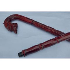 Gậy Đầu Rồng Thân Rồng Gỗ Hương Đá -GGH-002 Hàng chính hãng Vua cờ -Hộp trang sức