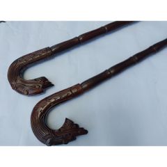 Gậy Đầu Rồng Thân Rồng Gỗ Hương Đá -GGH-002 Hàng chính hãng Vua cờ -Hộp trang sức