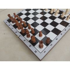 Cờ vua bàn gỗ tự nhiên, Quân cờ gỗ thông KT 7,6cm
