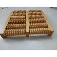 Con Lăn Bàn Chân Gỗ- Bàn  Lăn Chân 2 Bên Rộng 27cm x 27cm x 5 cm- Giúp Lưu Các Huyệt Lòng Bàn Chân- Giúp Thư Giãn