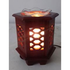 Đèn xông tinh dầu gỗ hương lục giác DLG-01