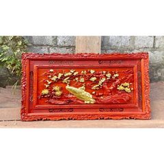 Tranh Treo Tường Gỗ Hương Đỏ Trạm Khắc Phu Thê Viên Mãn - Tác Phẩm Nghệ Thuật Sang Trọng, Ý Nghĩa Quà Tặng Gia Đình