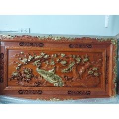 Tranh Treo Tường Gỗ Hương Đỏ Trạm Khắc Phu Thê Viên Mãn - Tác Phẩm Nghệ Thuật Sang Trọng, Ý Nghĩa Quà Tặng Gia Đình