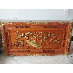 Tranh Treo Tường Gỗ Hương Đỏ Trạm Khắc Phu Thê Viên Mãn - Tác Phẩm Nghệ Thuật Sang Trọng, Ý Nghĩa Quà Tặng Gia Đình
