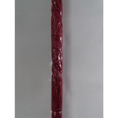 Combo Gậy Batoong gỗ đầu trạm thân  rồng - Kèm Cây xỏ giầy gỗ muồng đen KT 55cm