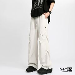 Quần Ống Rộng Trombe - Quần Cargo Unisex Xếp Ly Phong Cách Streetwear Chất Liệu Kaki Thoải Mái Dễ Phối Đồ