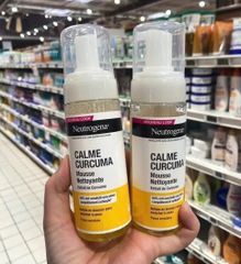 Sữa Rửa Mặt Nghệ Neutrogena Calme Curcuma 150ml - Dành Cho Da Nhạy Cảm, Làm Sạch & Làm Sáng Da, Chiết Xuất Tự Nhiên, Hàng Pháp
