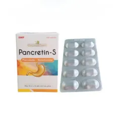 Pancretin-S - Viên uống bổ sung enzyme tiêu hóa, hỗ trợ cải thiện tình trạng đầy bụng, khó tiêu, hộp 100 viên nén chất lượng cao