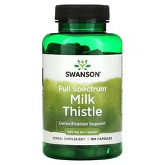Viên uống bổ gan Swanson Milk Thistle 500mg - Chiết xuất cây kế sữa hỗ trợ sức khỏe gan và tiêu hóa, 100 viên