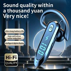 Tai Nghe Bluetooth V6.0 - Tai Đơn Chống Ồn Cho Lái Xe, Shipper, Kinh Doanh - Nghe Nhạc 30 Giờ, Nói Chuyện 35 Giờ, Âm Thanh Stereo Chất Lượng Cao