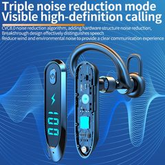 Tai Nghe Bluetooth V6.0 - Tai Đơn Chống Ồn Cho Lái Xe, Shipper, Kinh Doanh - Nghe Nhạc 30 Giờ, Nói Chuyện 35 Giờ, Âm Thanh Stereo Chất Lượng Cao