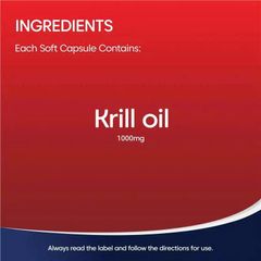 Viên uống Omega 3 Bioglan Red Krill Oil Double Strength 1000mg - Hỗ trợ tim mạch, cải thiện trí nhớ và sức khỏe não bộ