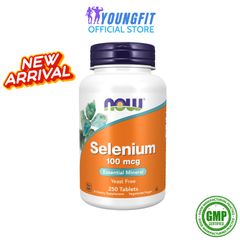 Viên Uống Selenium NOW 250 Viên - Hỗ Trợ Tuyến Giáp, Tăng Cường Hệ Miễn Dịch, Chống Oxy Hóa - Thực Phẩm Bổ Sung Sức Khỏe từ Mỹ