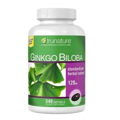 (Fullbox) Viên uống bổ não Ginkgo Biloba 120mg Trunature - bổ sung trí nhớ, giúp tâm trạng và sức khỏe não bộ cho mọi lứa tuổi