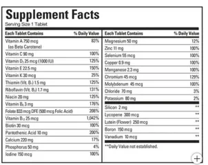 Vitamin tổng hợp Kirkland Mature Multi Adult 50+