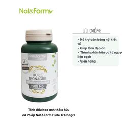 Tinh Dầu Hoa Anh Thảo Nat & Form 200 Viên - Hỗ Trợ Sức Khỏe Từ Thiên Nhiên, Giảm Căng Thẳng, Cải Thiện Da - Sản Phẩm Pháp Chất Lượng Cao