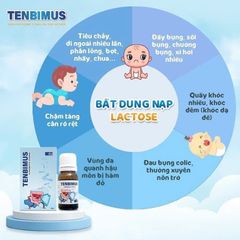 Men vi sinh Tenbimus Global Pharm 10ml - Hỗ trợ tiêu hóa và cải thiện sức khỏe đường ruột cho trẻ em từ sơ sinh đến 12 tuổi