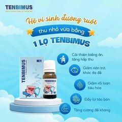 Men vi sinh Tenbimus Global Pharm 10ml - Hỗ trợ tiêu hóa và cải thiện sức khỏe đường ruột cho trẻ em từ sơ sinh đến 12 tuổi