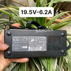 Adapter Nguồn Tivi Sony 19.5V–6.2A / 4.7A Chính Hãng - DC 6.5mm x 4.4mm, Dây Kèm Hộp, Sử Dụng Cho LED/LCD