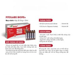 Fitolabs BioFe+ Siro Sắt Ống - Hỗ Trợ Bổ Sung Sắt & Vitamin B9 Tăng Cường Sức Khỏe Cho Trẻ Em & Người Lớn - Hộp 20 Ống