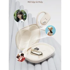 Tai nghe Bluetooth không dây O2 mới OWS V5.4 thể thao, chống nước IPX5, âm thanh 360 độ, giảm tiếng ồn, phù hợp cho chơi game và thể dục