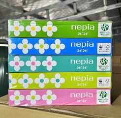 Giấy ăn khô Nepia hình hoa - Set 5 hộp Nhật Bản cao cấp, tiện lợi cho bữa ăn sạch sẽ và sang trọng