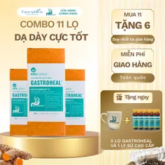 Combo 11 Lọ Gastroheal - Thực Phẩm Bảo Vệ Sức Khỏe Hỗ Trợ Tiêu Hóa, Giảm Đau Dạ Dày, Tặng Ly Sứ Cao Cấp