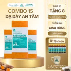 Combo 15 Lọ Gastroheal - Thực Phẩm Bảo Vệ Sức Khỏe, Hỗ Trợ Giảm Đau Dạ Dày, Trào Ngược, Bảo Vệ Niêm Mạc, Tặng 8 Lọ Thực Phẩm Chất Lượng
