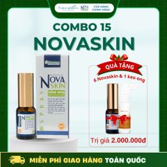 Combo 15 Lọ Dung Dịch Xịt Novaskin Hỗ Trợ Điều Trị Viêm Da Cơ Địa, An Toàn Không Corticoid, Tặng 7 Lọ Chăm Sóc Da