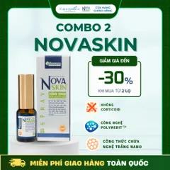 Combo 2 Lọ Dung Dịch Xịt Novaskin - Hỗ Trợ Điều Trị Viêm Da Cơ Địa Vảy Nến Giảm 30%, An Toàn Không Chứa Corticoid