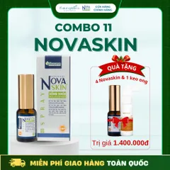 Combo 11 Lọ Dung Dịch Xịt Novaskin - Hỗ Trợ Điều Trị Viêm Da Cơ Địa và Chàm, Không Chứa Corticoid - Tặng 5 Lọ Hấp Dẫn